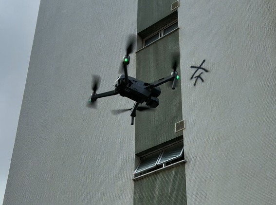 Drone utilizado em atividade técnica da PECONTEC